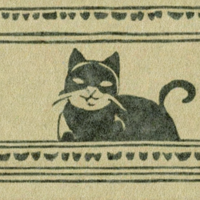 Generated archival-style cat emblem