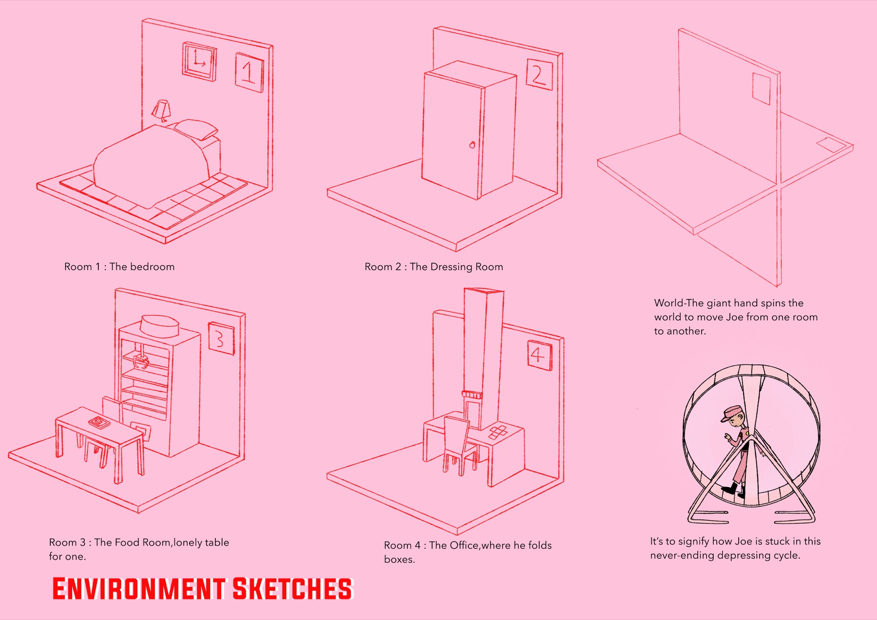 Out Of Hand environment sketches
