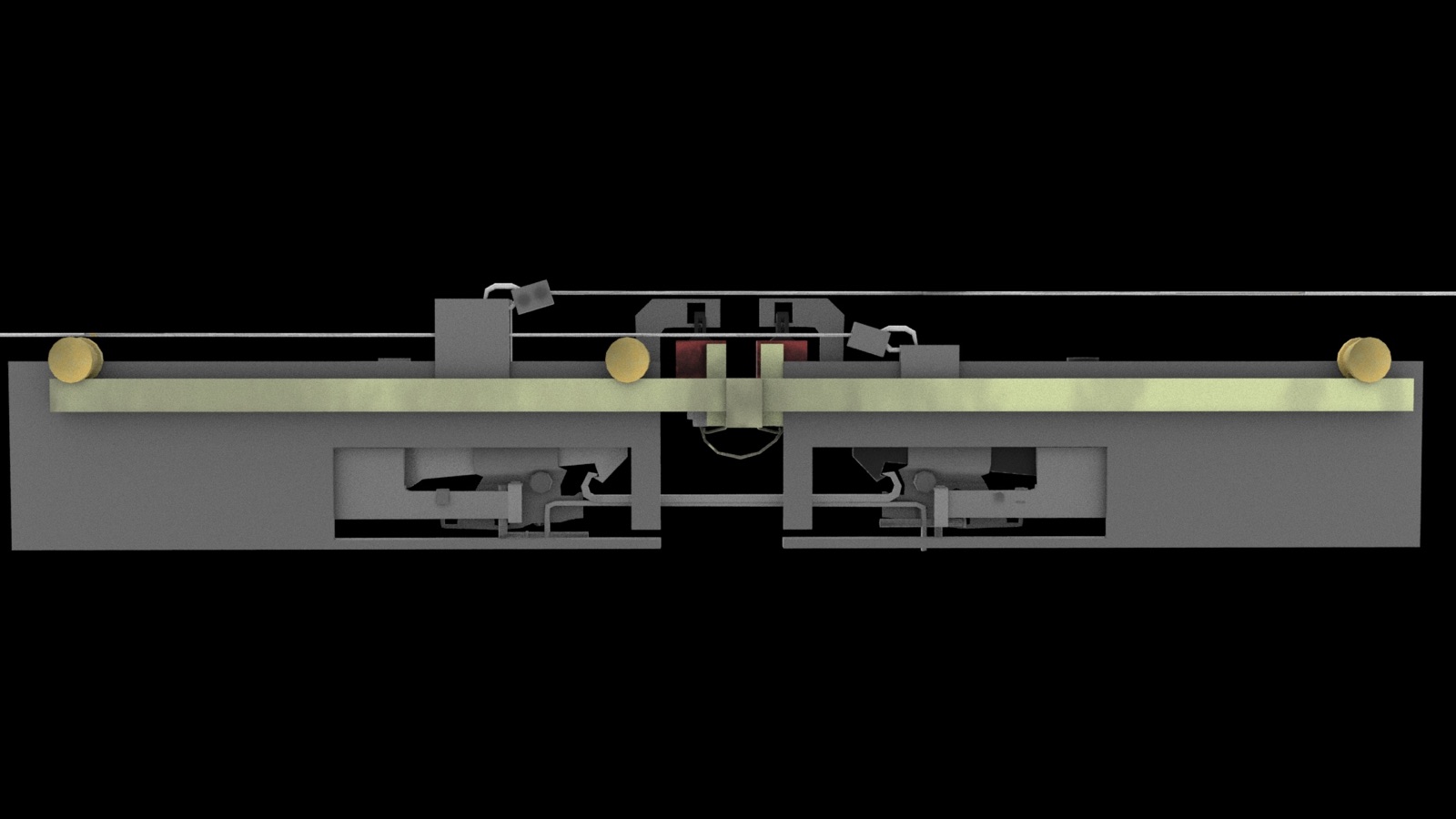 Lift door mechanism render