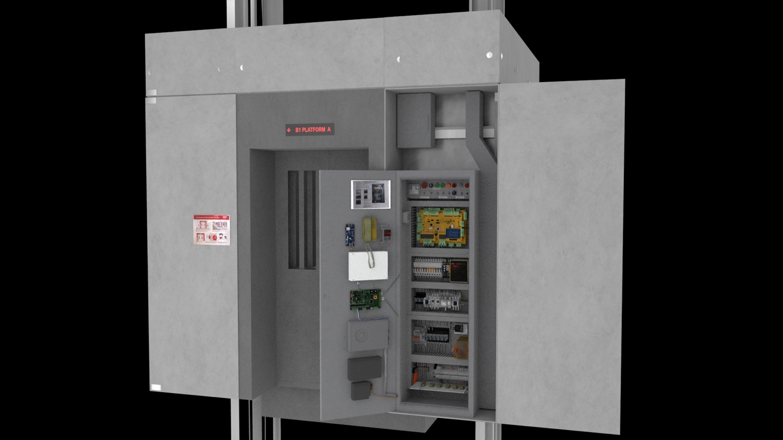Rendered SMRT lift rescue training environment
