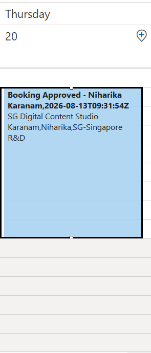 Outlook calendar invitation